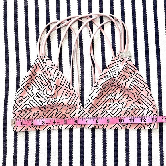 NWOT PINK Victoria’s Secret Logo Bonded Triangle Bralette Medium - Picture 5 of 7